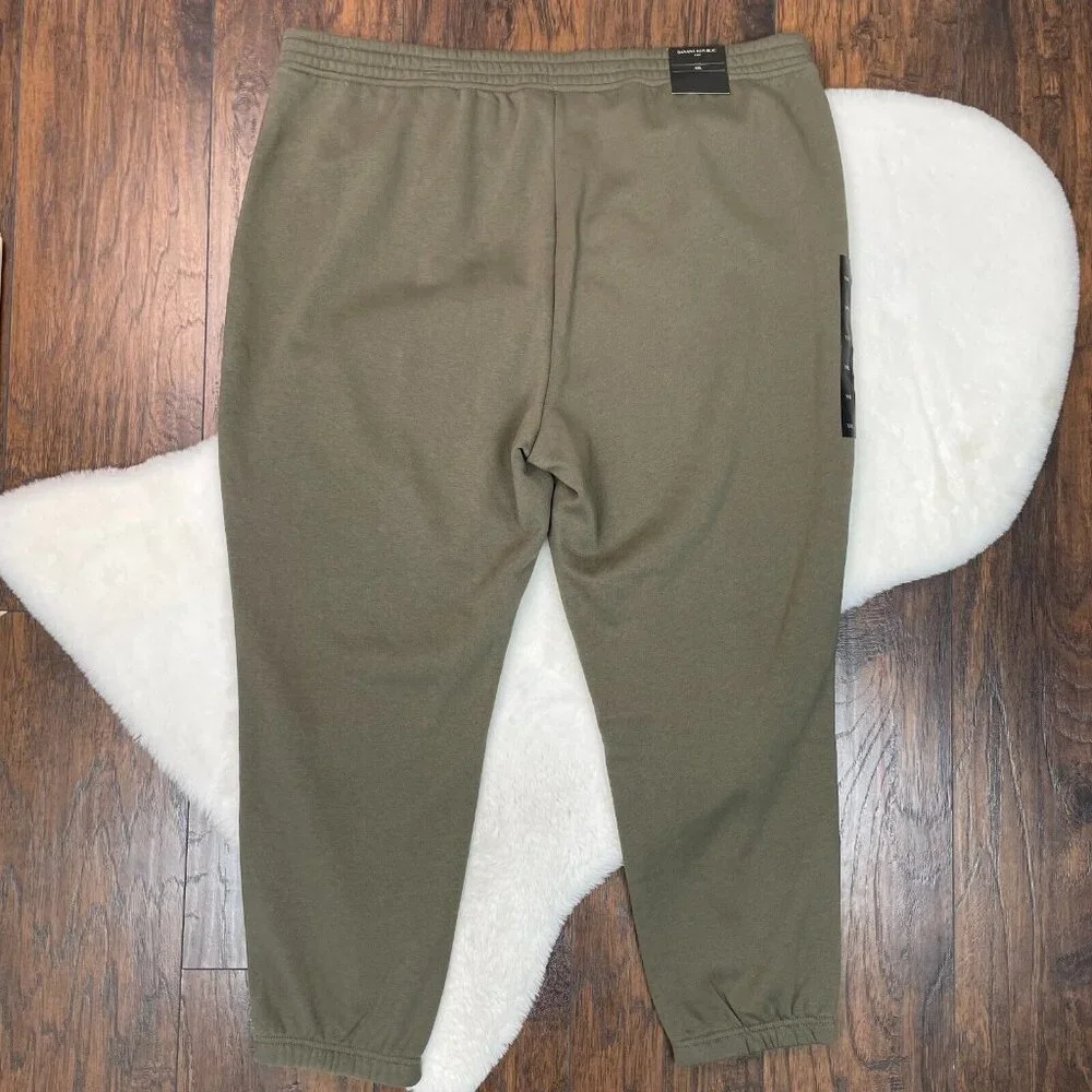 Banana Republic Jogger Sweatpants XXL Olive Green Fleece Lounge Pants Men's NWT - Picture 4 of 12